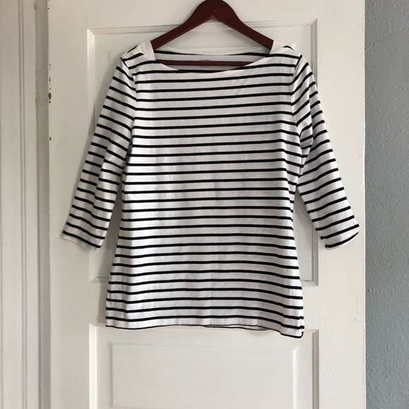 Merona Tops - Boat Neck striped 3/4 sleeve